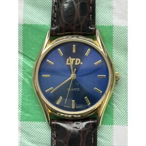 LTD Gold Tone Blue Dial Women’s Quartz Watch